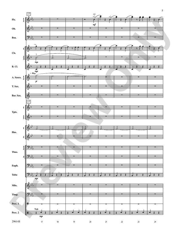 Roses de Noel - Concert Band Conductor Score & Parts (Digital Download)