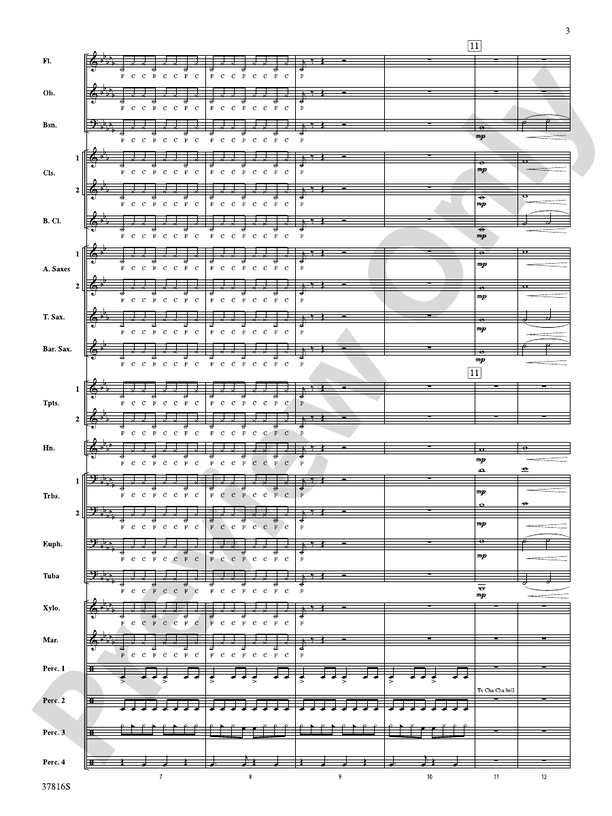 Baile Sereno - Concert Band Conductor Score & Parts (Digital Download)
