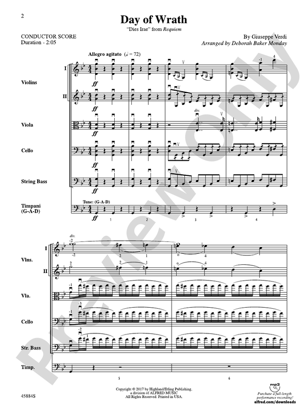 Day of Wrath - String Orchestra Conductor Score & Parts (Digital Download)