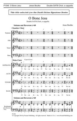 O Bone Jesu - Jesse Beulke - SATB Pavane Publishing Octavo