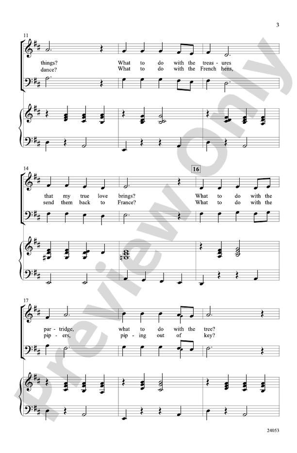My True Love Gave to Me – SAB Choral Octavo (Digital Download)