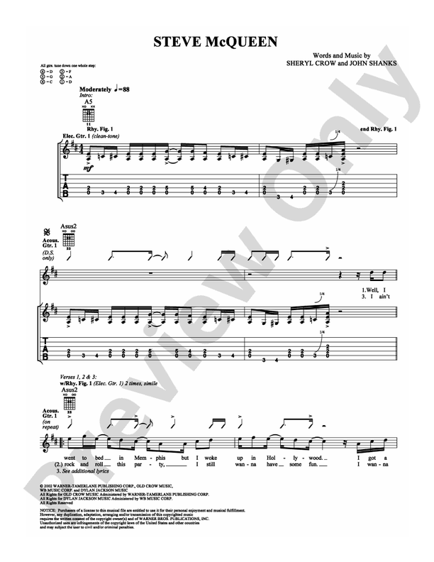 Steve McQueen - Guitar TAB (Digital Download)