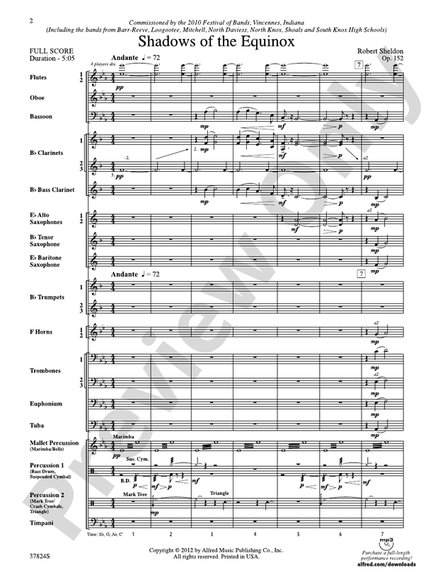 Shadows of the Equinox - Concert Band Conductor Score & Parts (Digital Download)