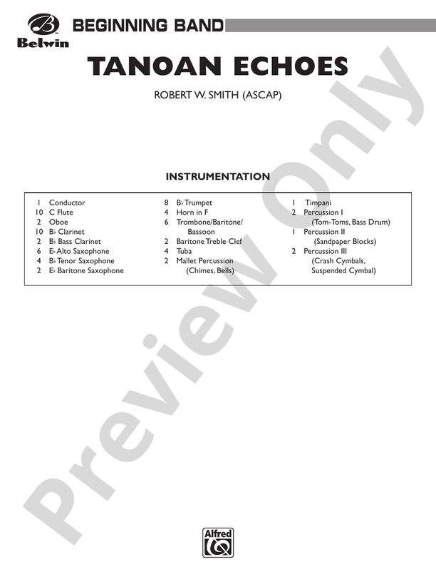 Tanoan Echoes - Concert Band Conductor Score & Parts (Digital Download)