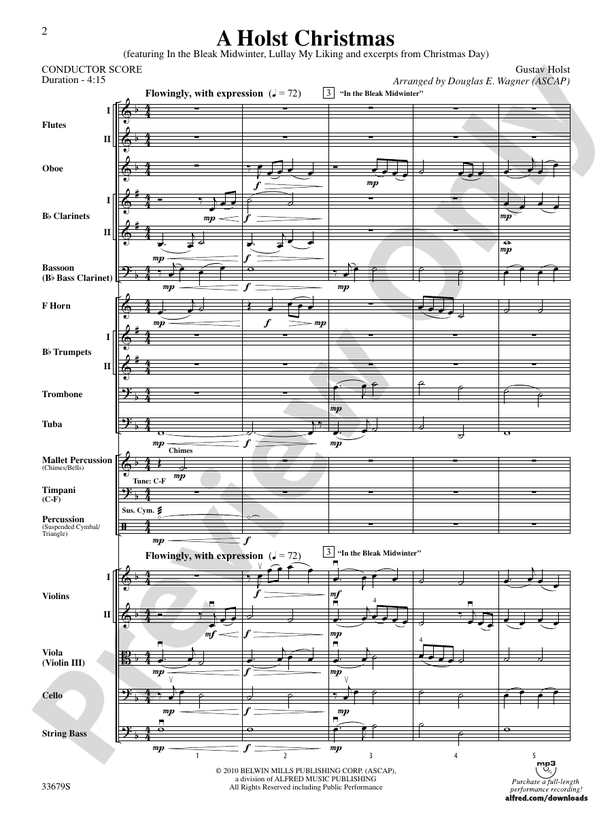A Holst Christmas – Full Orchestra Conductor Score & Parts (Digital Download)