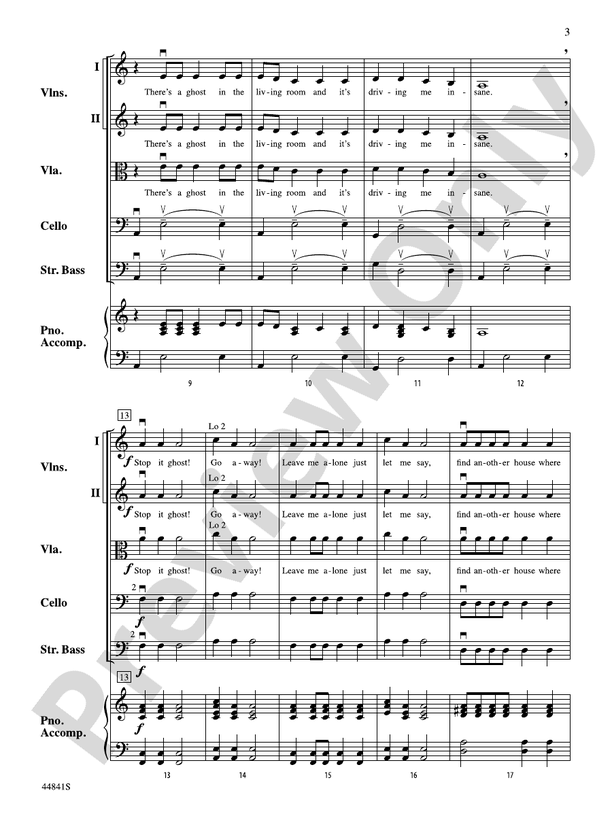 Ghost in the Living Room - String Orchestra Conductor Score & Parts (Digital Download)