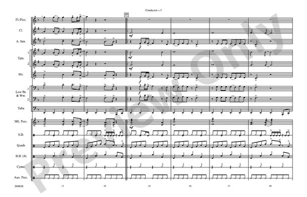 Eye of the Tiger (Arr. Victor López) – Marching Band Conductor Score & Parts (Digital Download)
