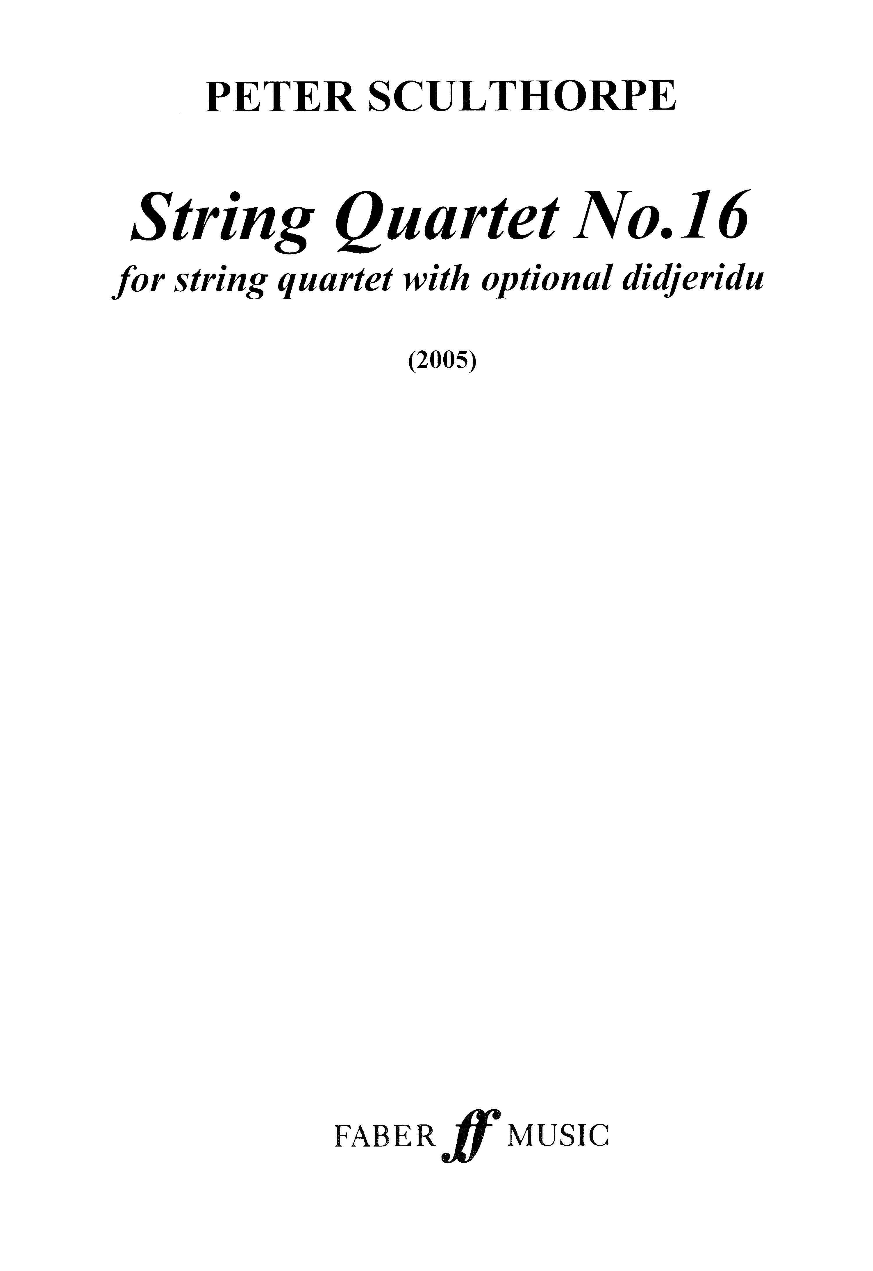 String Quartet No.16 - Violin I Part (Digital Download)