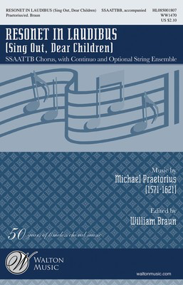 Resonet in Laudibus - (Sing Out, Dear Children) - Michael Praetorius - SSAATTB Walton Music Choral Score Octavo