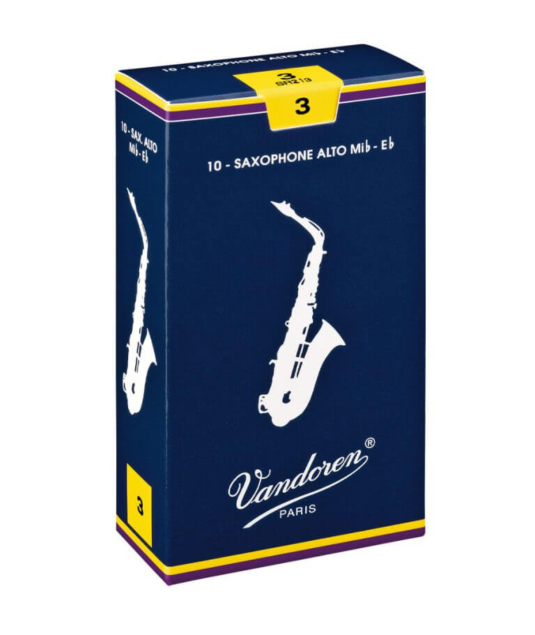 Vandoren Traditional Alto Saxophone Reeds, Strength 3, 10-Pack