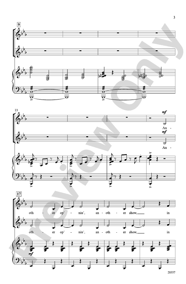 Another Op'nin', Another Show - Arr. Philip Kern– 2-Part Choral Octavo (Digital Download)