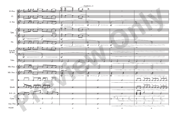 James Bond Theme (Arr. Victor López) – Marching Band Conductor Score & Parts (Digital Download)