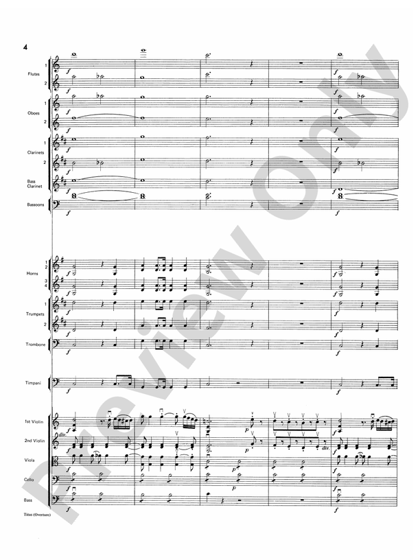 Titus Overture – Full Orchestra Conductor Score & Parts (Digital Download)