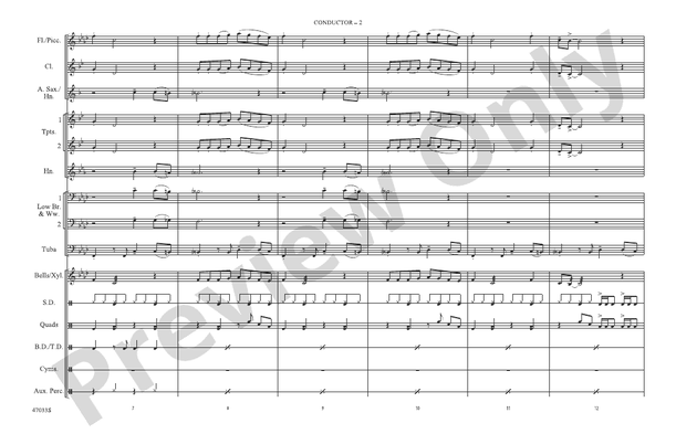 Cake by the Ocean – Marching Band Conductor Score & Parts (Digital Download)