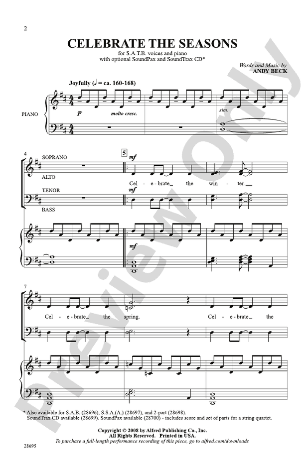 Celebrate the Seasons – SATB Choral Octavo (Digital Download)