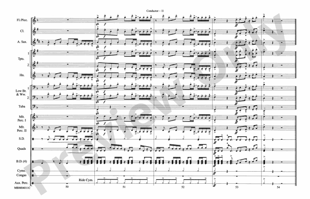 Crazy in Love (Arr. Ralph Ford) – Marching Band Conductor Score & Parts (Digital Download)