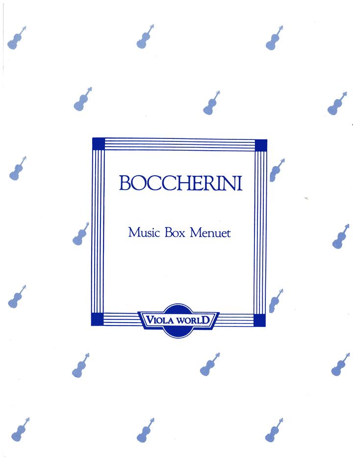 Boccherini - Music Box Minuet - Viola/Piano Accompaniment arranged by Arnold Viola World VWP000005