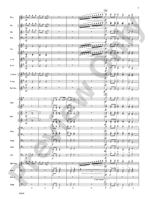 River Songs of the South - Concert Band Conductor Score & Parts (Digital Download)