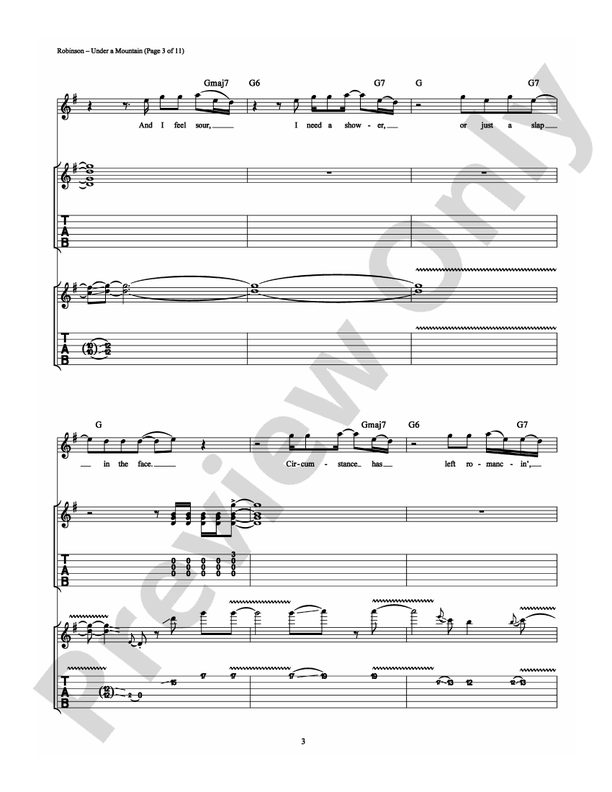 Under A Mountain - Guitar TAB (Digital Download)