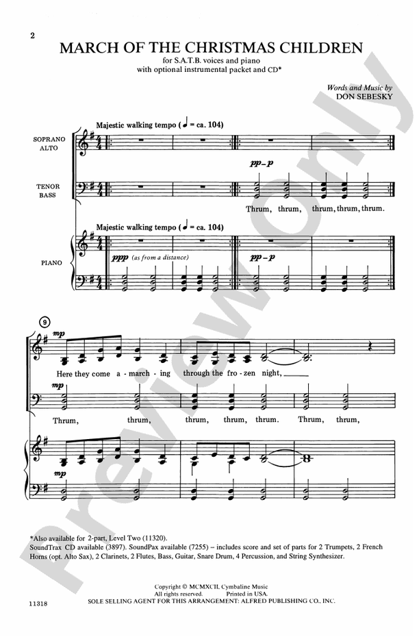 March of the Christmas Children – SATB Choral Octavo (Digital Download)
