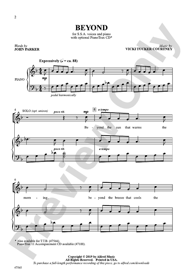 Beyond – SSA Choral Octavo (Digital Download)