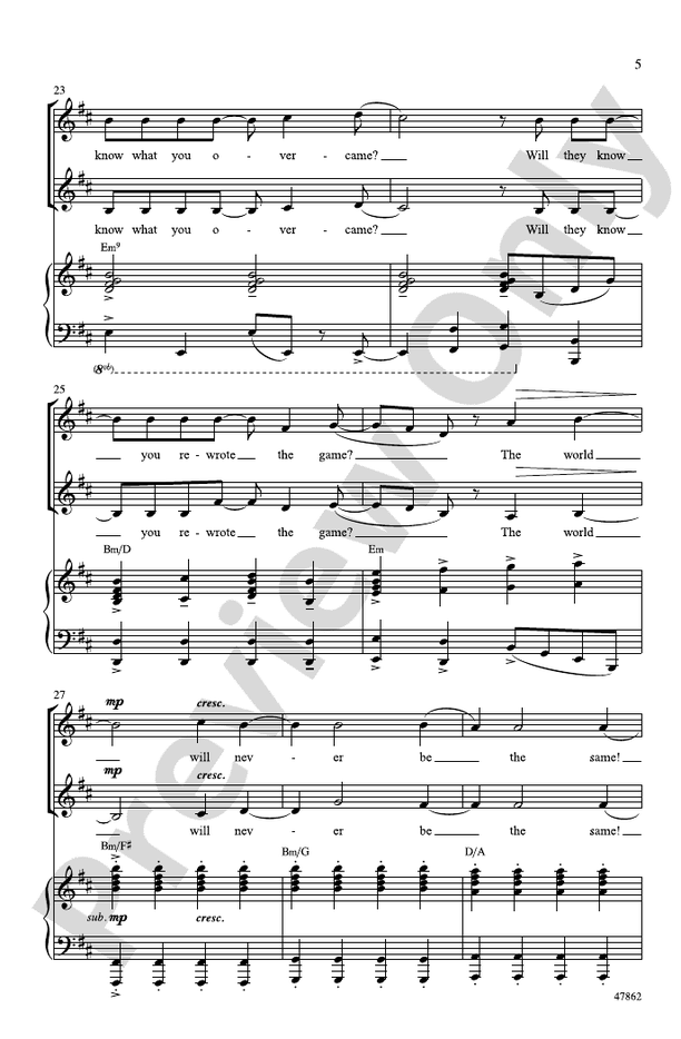 Hamilton Highlights – 2-Part Choral Octavo (Digital Download)