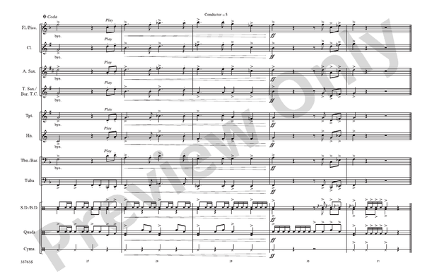 Na Na Hey Hey Kiss Him Goodbye (Arr. Jerry Burns) – Marching Band Conductor Score & Parts (Digital Download)