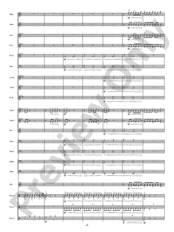 Attack of the Accents - Concert Band Conductor Score & Parts (Digital Download)