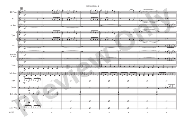 Blinding Lights – Marching Band Conductor Score & Parts (Digital Download)