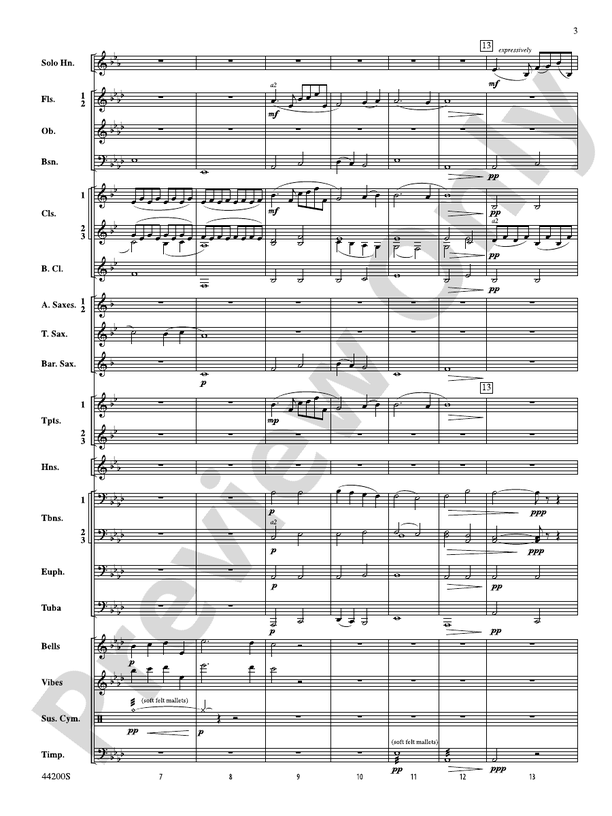 Serenade for Horn and Band - Concert Band Conductor Score & Parts (Digital Download)