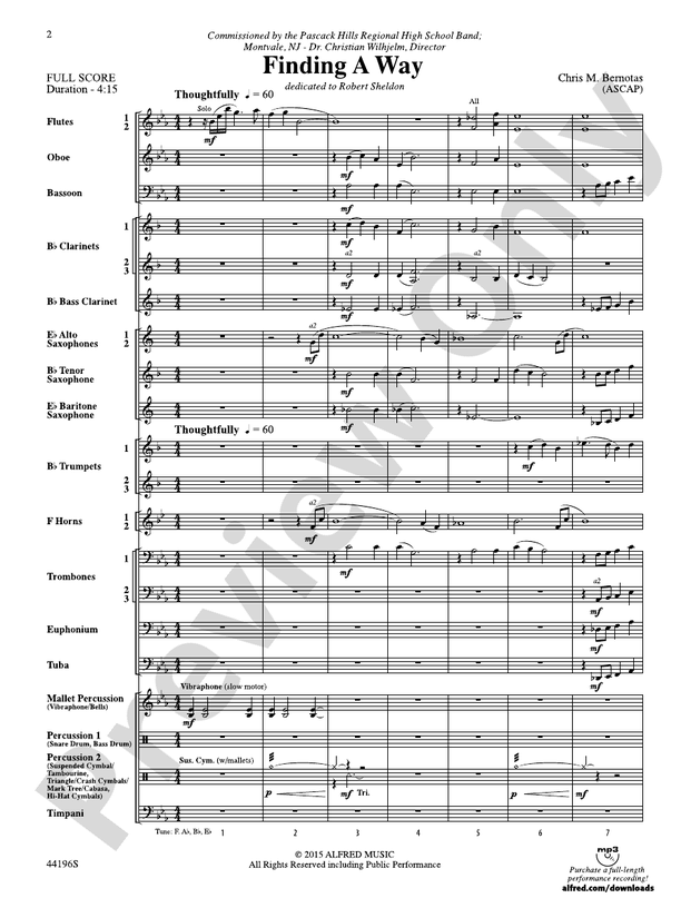 Finding a Way - Concert Band Conductor Score & Parts (Digital Download)
