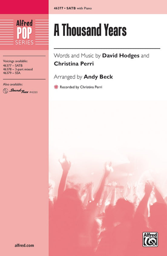 A Thousand Years - SATB Choral Octavo (Digital Download)