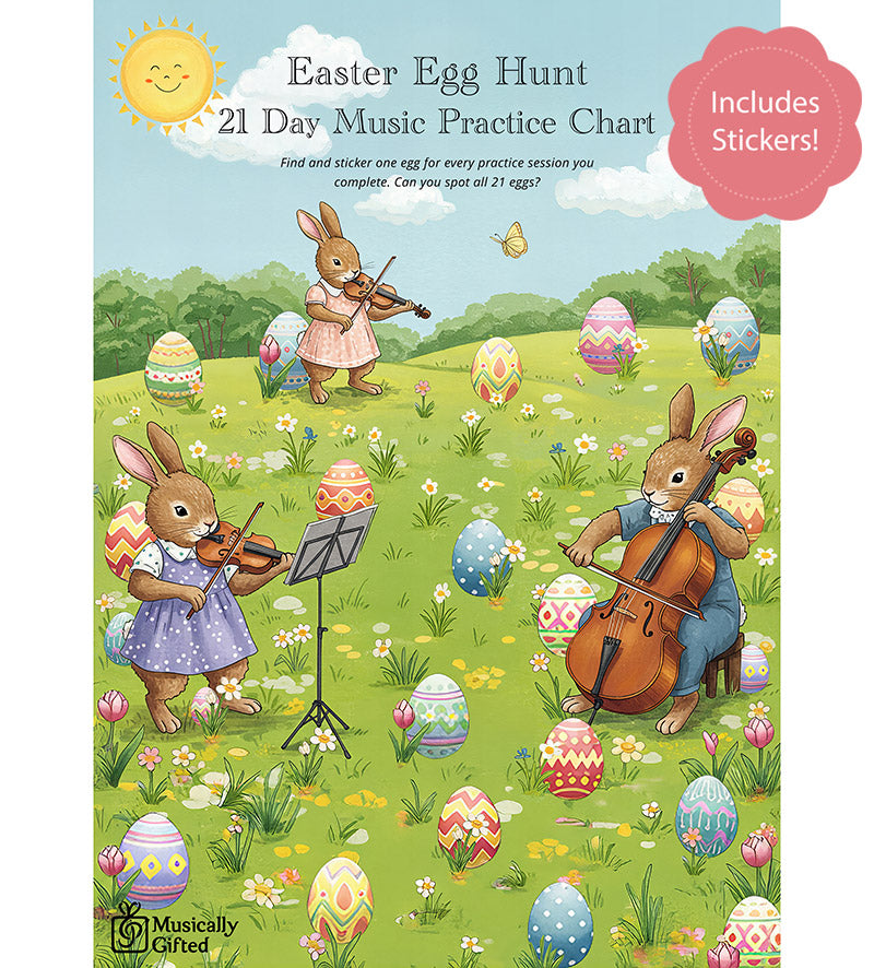 Music Practice Chart Easter Egg Hunt A4