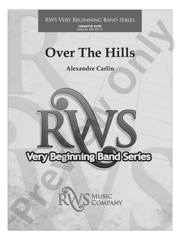 Over The Hills - Concert Band Conductor Score & Parts(Digital Download)