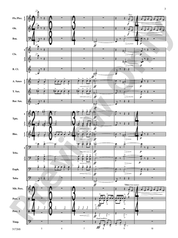 Velocity - Concert Band Conductor Score & Parts (Digital Download)