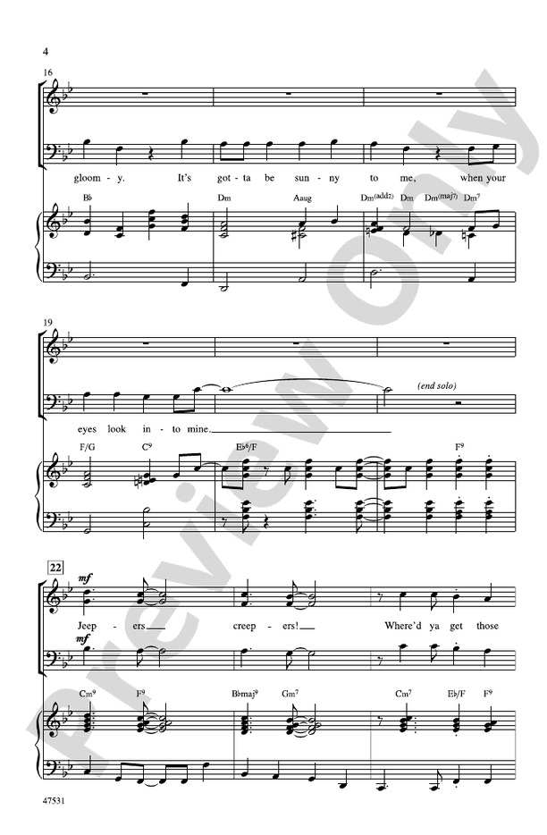 Jeepers Creepers – 3 Part Mixed Choral Octavo (Digital Download)