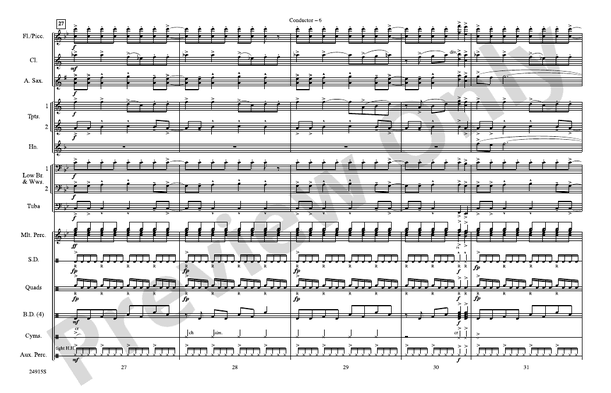 I Play Chicken with the Train – Marching Band Conductor Score & Parts (Digital Download)