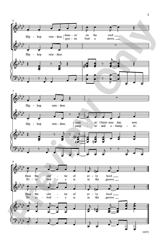 Hip-Hop Reindeer – 2-Part Choral Octavo (Digital Download)