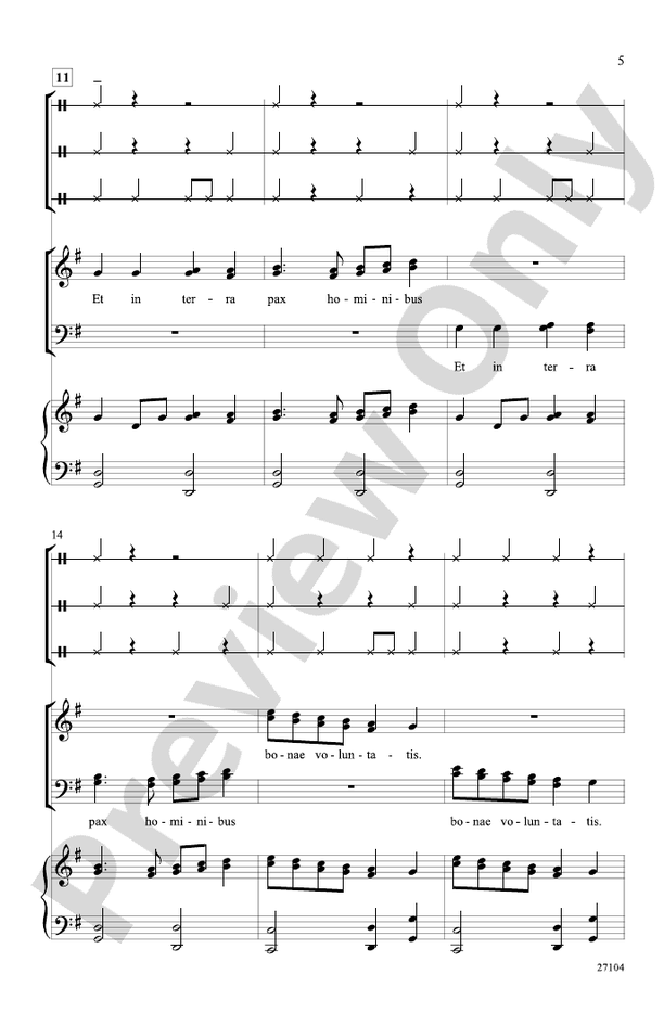 Antiphonal Gloria – 2/4-Part Mixed Choral Octavo (Digital Download)