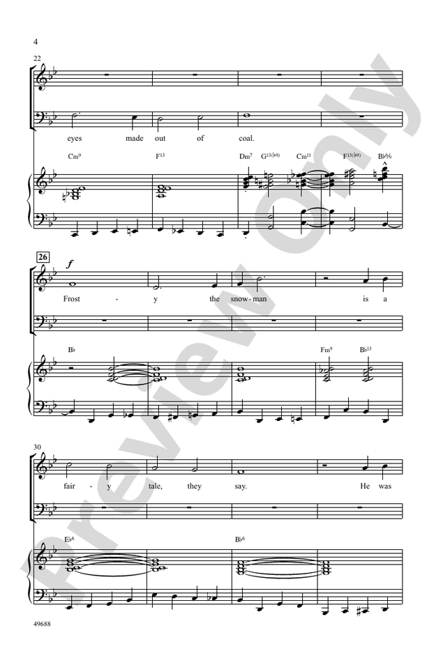 Frosty the Snowman - SAB Choral Octavo (Digital Download)