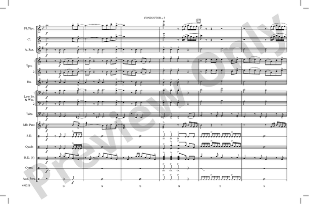 Permission to Dance – Marching Band Conductor Score & Parts (Digital Download)