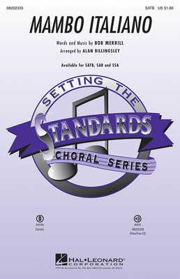 Mambo Italiano - Bob Merrill - SATB Alan Billingsley Hal Leonard Choral Score Octavo