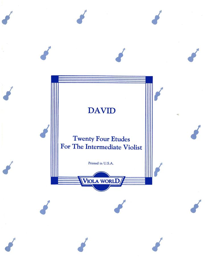 David - 24 Etudes for the Intermediate Violist - Viola Solo arranged by Arnold Viola World VWP000091
