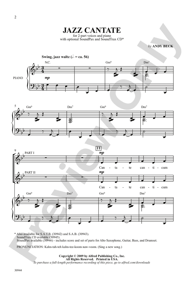 Jazz Cantate – 2-Part Choral Octavo (Digital Download)