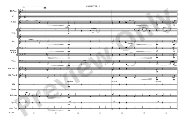 You're Still a Young Man – Marching Band Conductor Score & Parts (Digital Download)