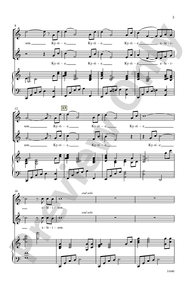 Kyrie – SSAA Choral Octavo (Digital Download)