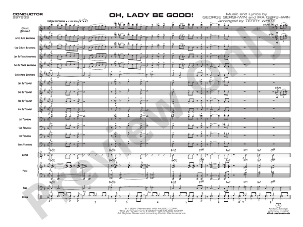 Oh, Lady Be Good! (Arr. Terry White) - Jazz Ensemble Conductor Score & Parts (Digital Download)