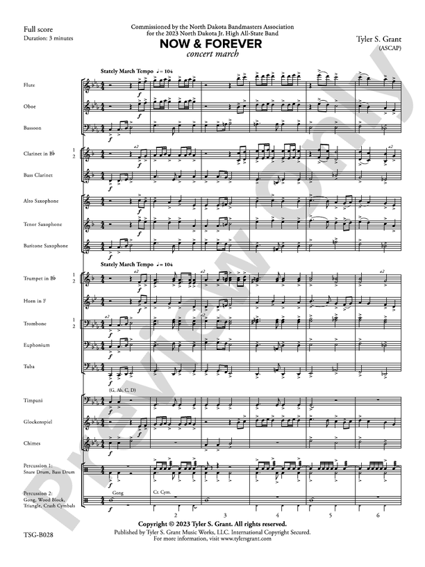 Now & Forever - Concert Band Conductor Score & Parts (Digital Download)