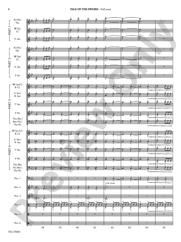 Tale of the Sword (Flexible Arrangement) - Concert Band Conductor Score & Parts (Digital Download)
