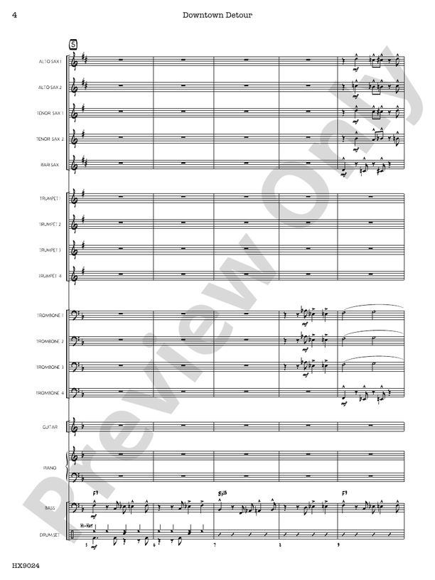 Downtown Detour – Jazz Ensemble Conductor Score & Parts (Digital Download)